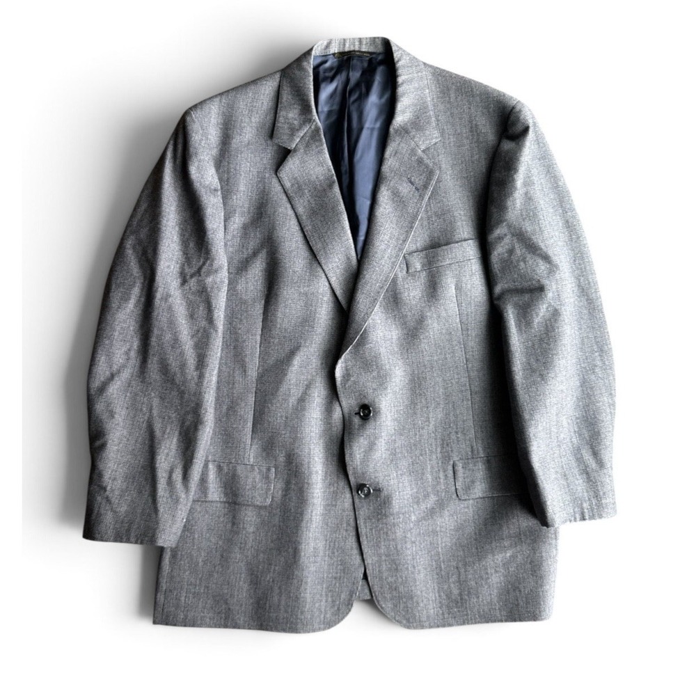 Hart Schaffner Marx Walkers Tweed Blazer Dress Sport Coat Gray Men's Size 44R